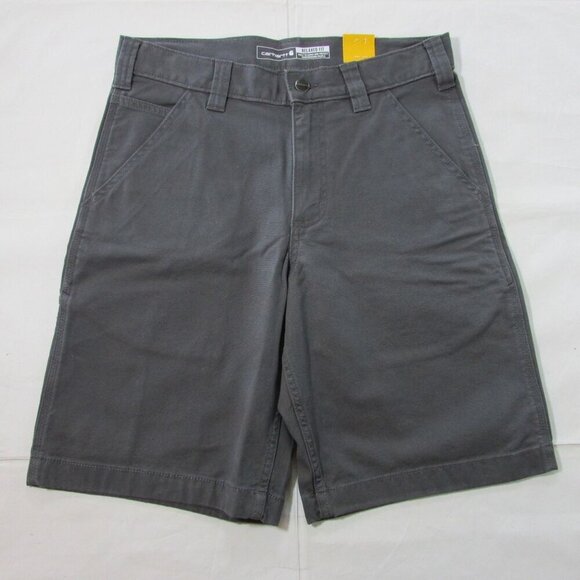 Carhartt Men's Rugged Flex Relaxed Fit Canvas Work Shorts BS2514 Gravel - Picture 3 of 5